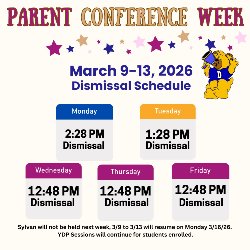 Calendar with dismissal times